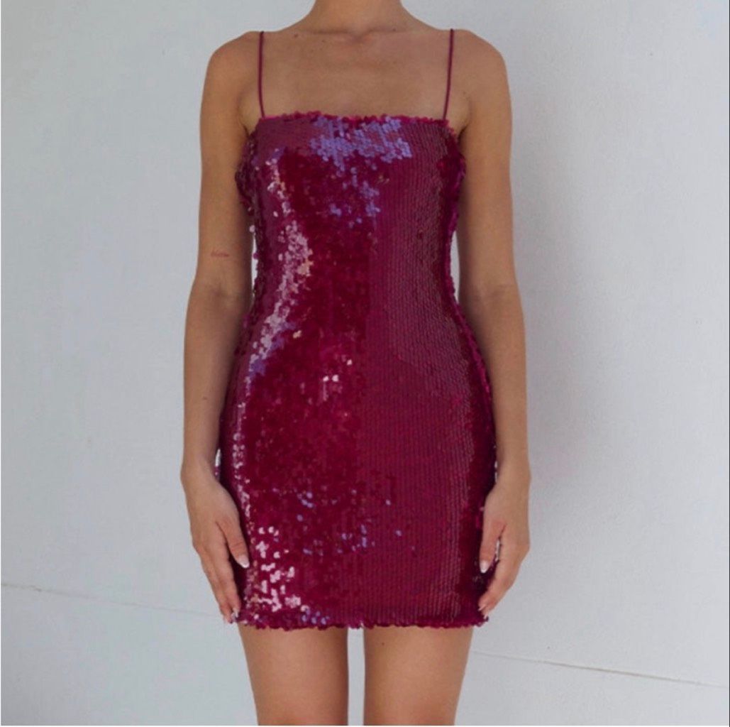 Runaway The Label Sequin Pink Dress